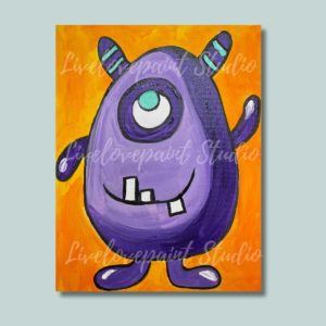 purple Halloween monster