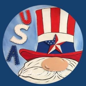 Usa Gnome Door Hanger_Round